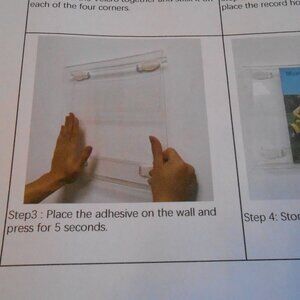 Antilope Vinyl Record Storage Rack -  Holds 6 - Clear Acrylic - Wall Mounted-NEW